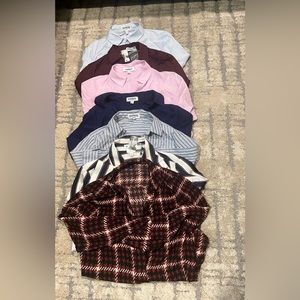 7 Express button down shirts: 4-XS and 3-S (two new with tags)